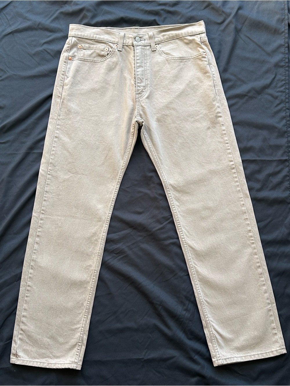 Levi’s 505 Jeans 34x30 Tan Khaki Straight Leg Regular Fit Denim